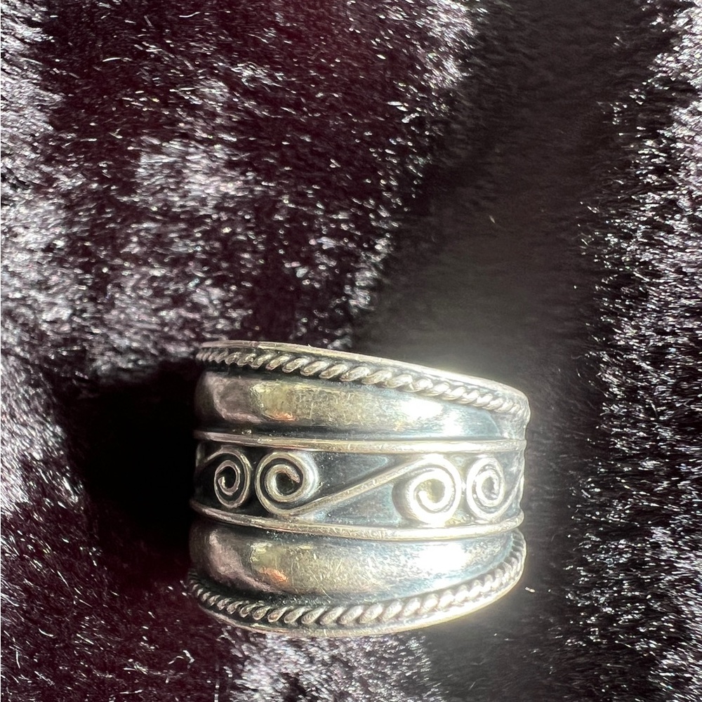 Sterling Silver Scroll Design Ring - image 8
